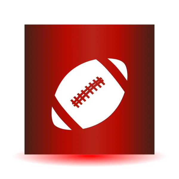 Vector ikonok labdarúgó piros alapon fehér — Stock Vector