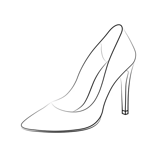 Croquis de chaussures pour femmes. Illustration vectorielle . — Image vectorielle