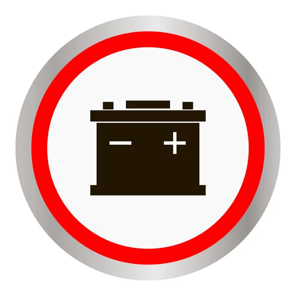 Icono de batería de coche aislado sobre fondo blanco. Acumulador de energía de la batería y la batería acumulador de electricidad. Acumulador de batería coche autopartes alimentación eléctrica en estilo plano . — Vector de stock