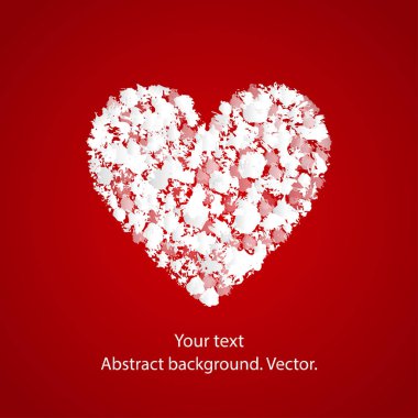 Vektör arka plan kalp ile. Sevgililer günü kartı.