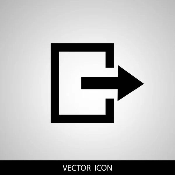 Icono de salida. Ilustración vectorial — Vector de stock