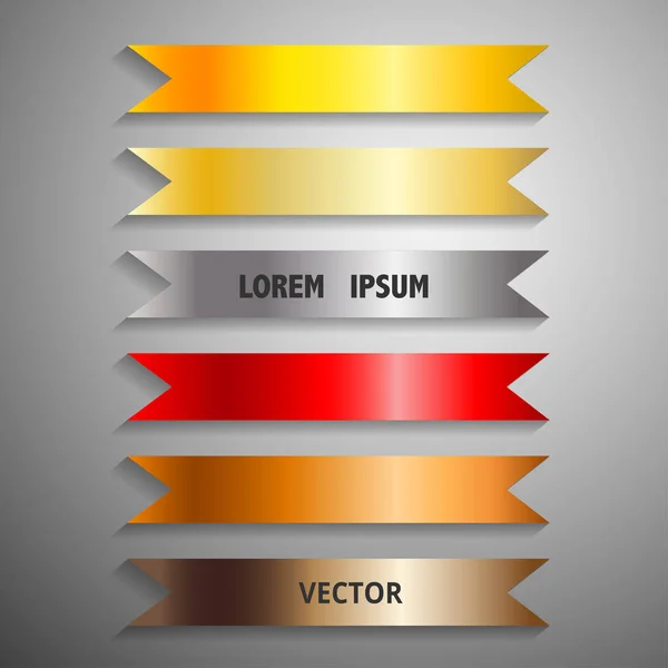 Toon kleurrijke lint promotionele producten design, vectorillustratie — Stockvector