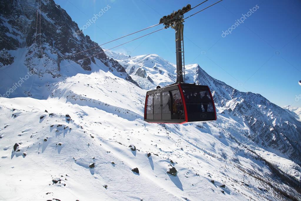 Chamonix, France: Cable Car from Chamonix to the summit of the Aiguille du Midi.
