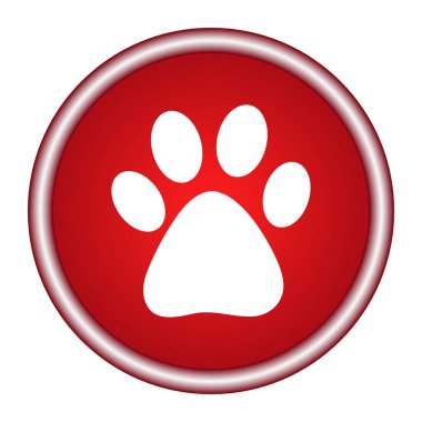 Vektör simge ayak izi bir hayvan.