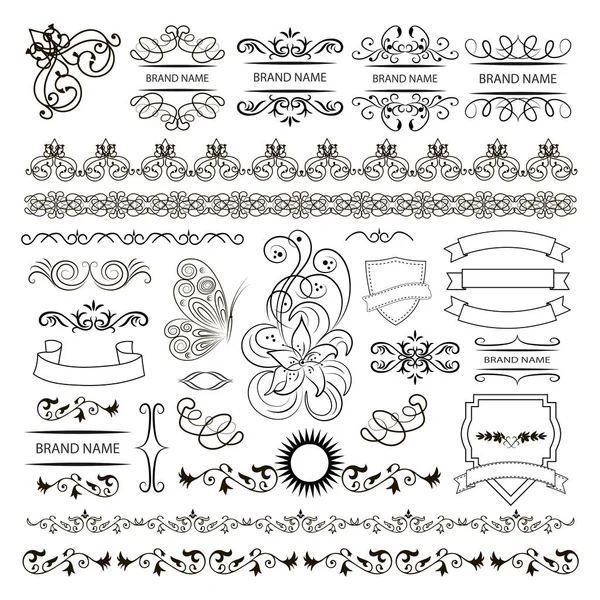 Ensemble d'éléments graphiques vectoriels pour la conception — Image vectorielle