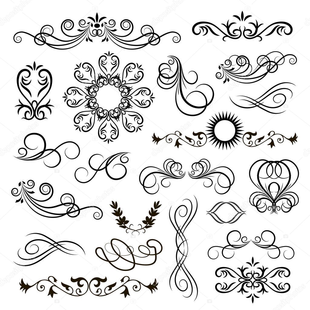 Set of vector graphic elements for design