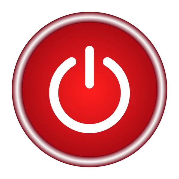 Vector ilustración de botón de encendido — Vector de stock