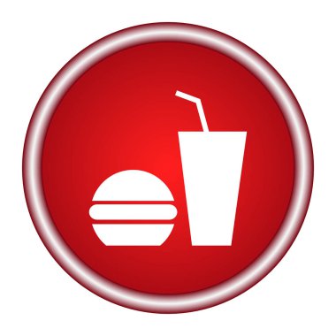 Fast food ikonu. vektör illüstrasyonu.