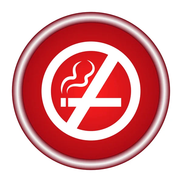 Rökning förbjuden-skylt på vit bakgrund. Vektor illustration. — Stock vektor