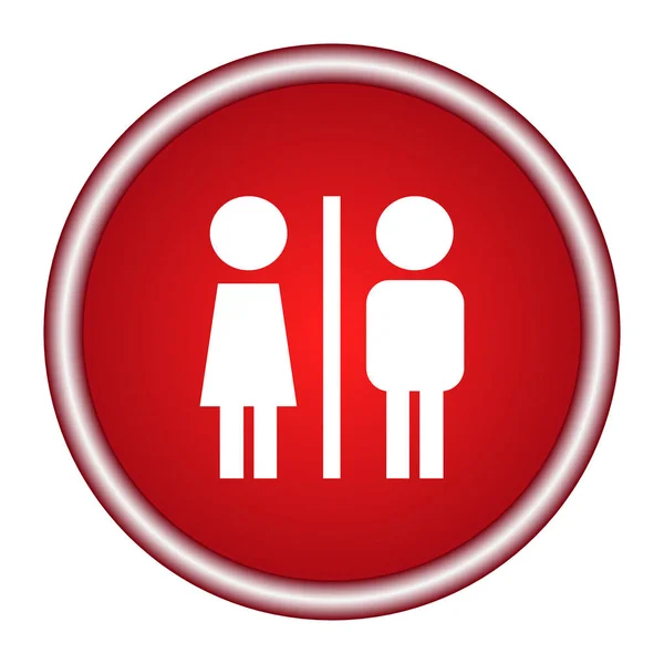Чоловік і леді туалет знак. Векторні ілюстрації . — стоковий вектор