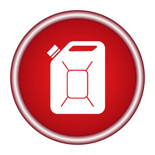 Bränsle kan vektor ikonen. Jerrycan olja. vektor icon — Stock vektor