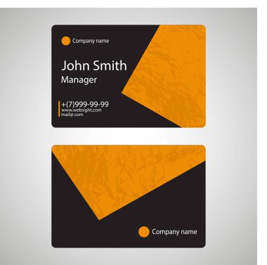 Modern basit ışık kartvizit şablonu - düz tasarım - vektör çizim