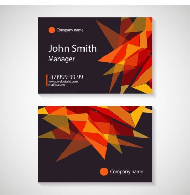 kartvizit şablonu vektör çizim, 