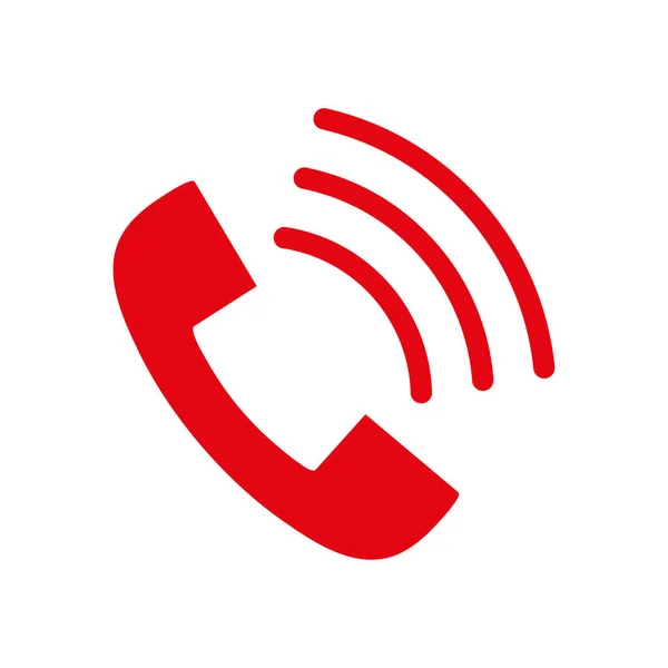 Telefoonpictogram in trendy vlakke stijl geïsoleerd op een witte achtergrond. Handset pictogram met golven. Telefoon symbool voor uw ontwerp, logo, Ui. — Stockvector