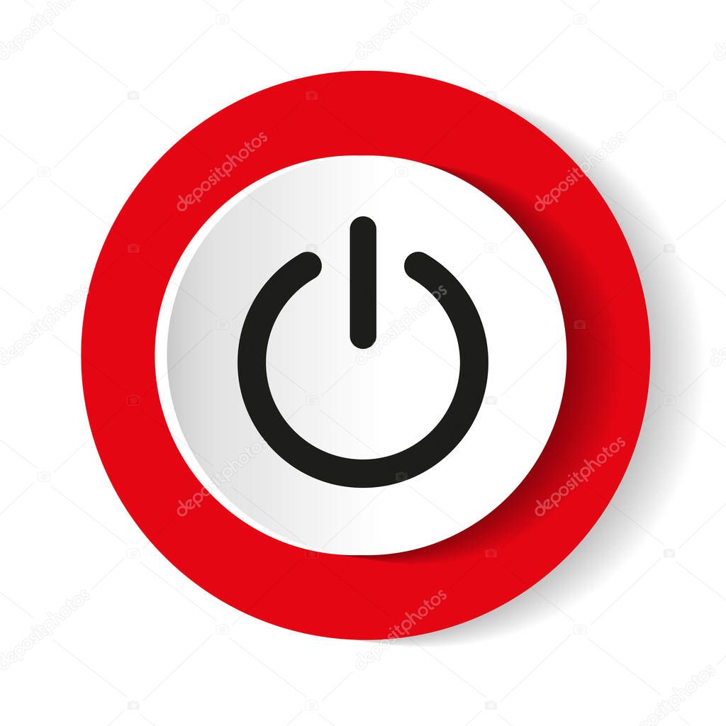 On/Off switch web icon. Vector illustration.