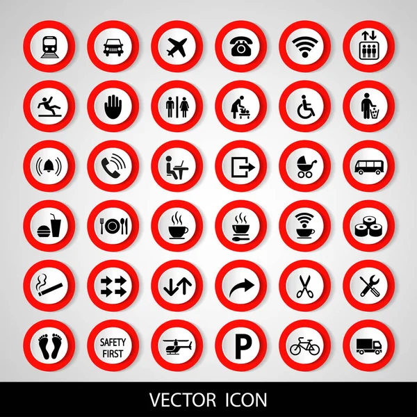 Coloca iconos sociales sobre un fondo blanco. Ilustración vectorial . — Vector de stock