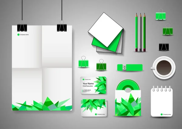 Corporate Identity Template. Business stationery. Vector illustration. — Stock Vector