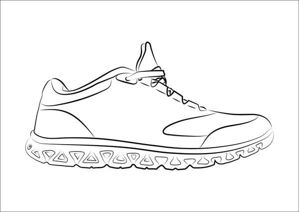 Sketch scarabocchio scarpe da ginnastica per la vostra creatività — Vettoriale Stock
