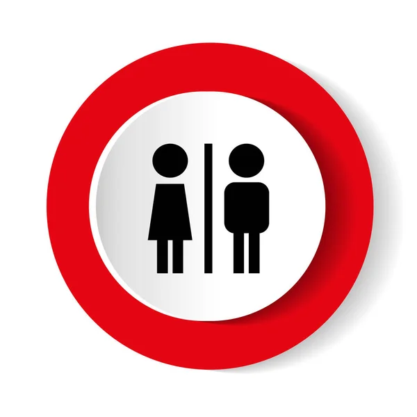 Adam ve kadın tuvalet işareti. Vektör çizim. — Stok Vektör