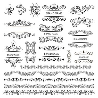 Set of vector graphic elements for design clipart