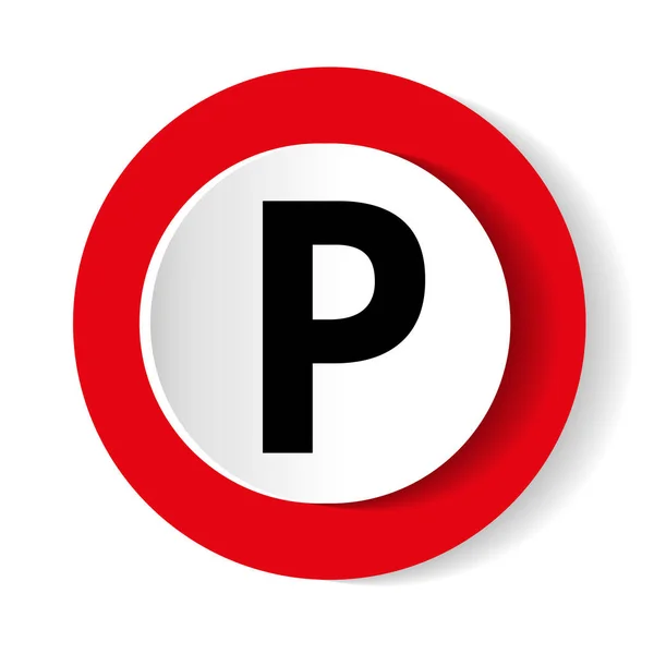 Aparcamiento icono plano signo símbolo logotipo etiqueta — Archivo Imágenes Vectoriales