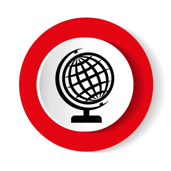 O ícone do globo. Símbolo do globo. Ilustração vetorial plana — Vetor de Stock