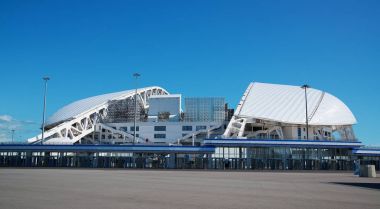Adler, Rusya - 21 Mayıs 2017: O Fisht stadyumda görünümünü