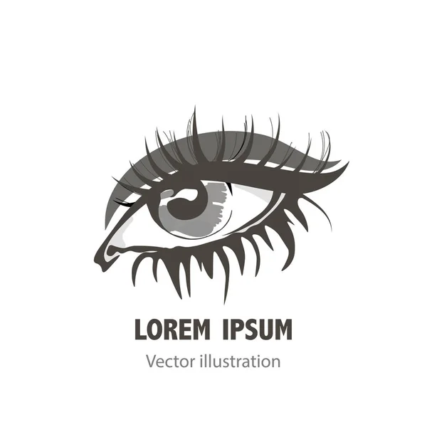 Modèle d'icône d'oeil pour la conception de logo. Logo des yeux, design des yeux, symbole des yeux, élément de vision . — Image vectorielle