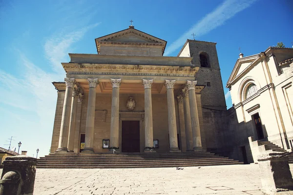 Basilica di San Marino. Katolska kyrkan i Republiken San M — Stockfoto
