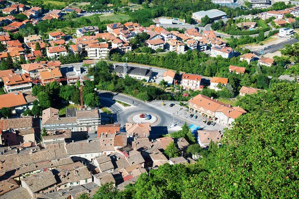 Panorama da República de San Marino e Itália de Monte Titano , — Fotografia de Stock