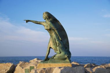 RIMINI, ITALY - June 21, 2017. Monument to women awaiting the return of their husbands from the sea in Rimini, Italy clipart