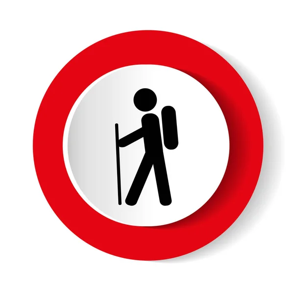 Caminhadas ícone ilustração isolado vetor sinal símbolo — Vetor de Stock