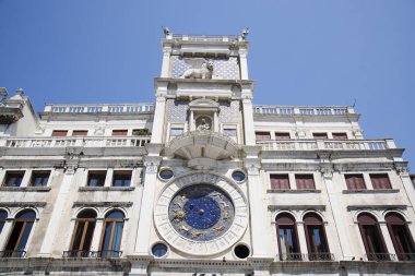 St Mark'ın Saat Kulesi - Piazza San Marco Venedik. Venedik, Veneto, İtalya