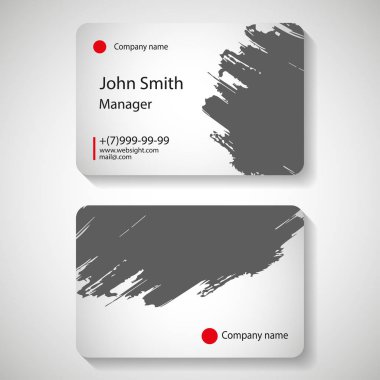 Şık kartvizit şablonu. Vektör çizim.