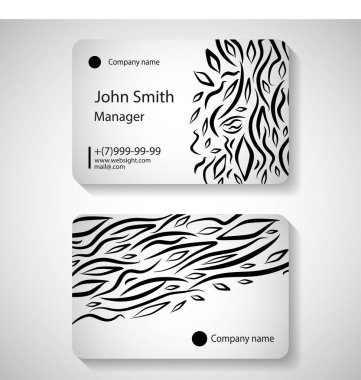 Şık kartvizit şablonu. Vektör çizim.