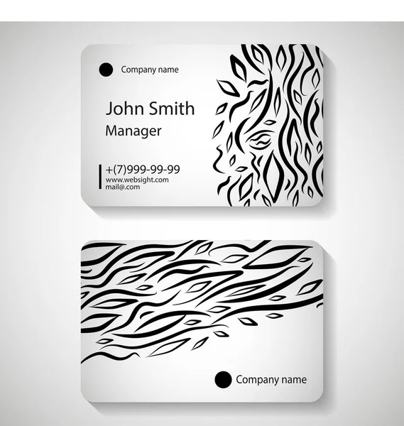 Şık kartvizit şablonu. Vektör çizim.