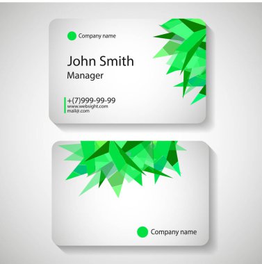 Şık kartvizit şablonu. Vektör çizim.