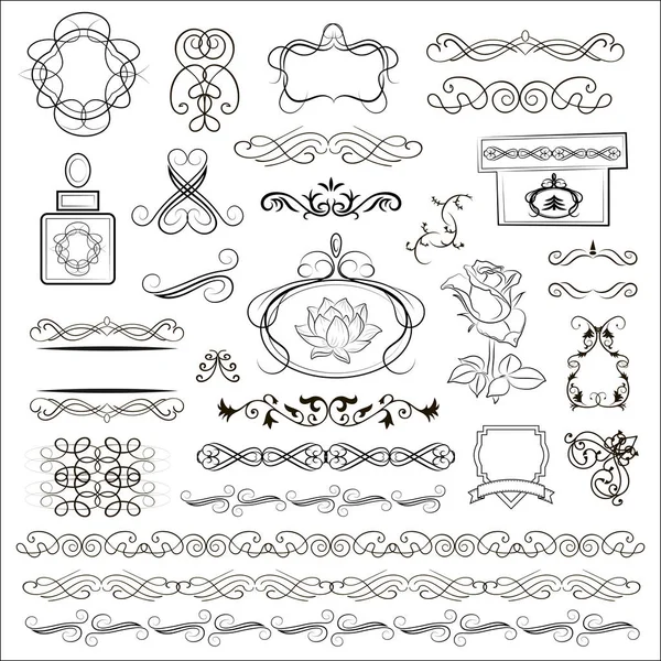 Conjunto de elementos gráficos vectoriales para el diseño — Archivo Imágenes Vectoriales