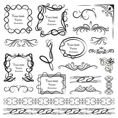 tasarım vektör grafik öğeleri kümesi