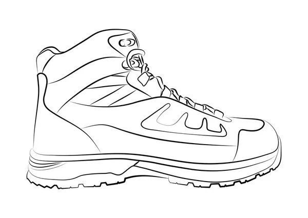 Schizzo di scarpe maschili su sfondo bianco. Illustrazione vettoriale . — Vettoriale Stock