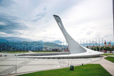 Olimpiyat Meşalesi, Adler, Sochi - 22 Mayıs 2017. Rusya.