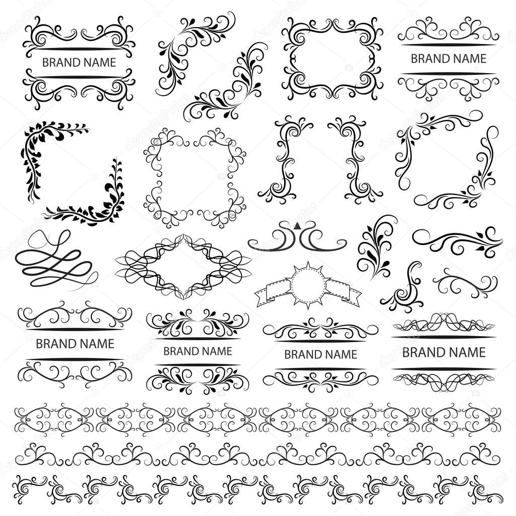 Set of vector graphic elements for design