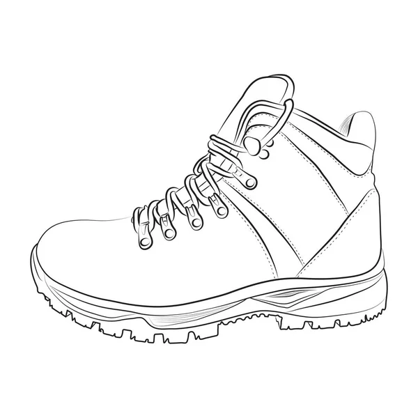 Boceto Zapato Masculino Sobre Fondo Blanco Ilustración Vectorial — Vector de stock