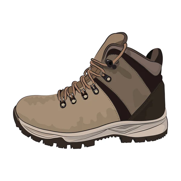 Bottes Hiver Marron Pour Hommes Sur Fond Blanc Illustration Vectorielle — Image vectorielle