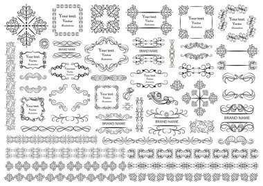 tasarım vektör grafik öğeleri kümesi