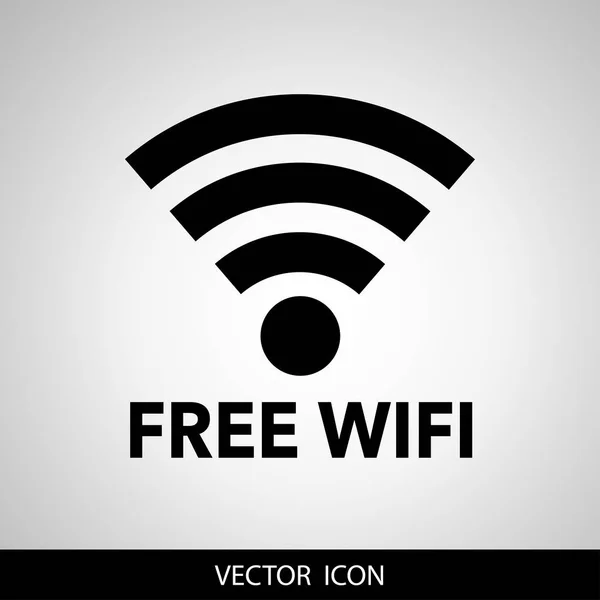 Бесплатный Беспроводной Доступ Интернет Современный Векторный Дизайн Иконка Смартфона Черный — стоковый вектор