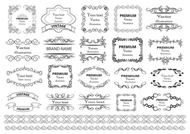 tasarım vektör grafik öğeleri kümesi