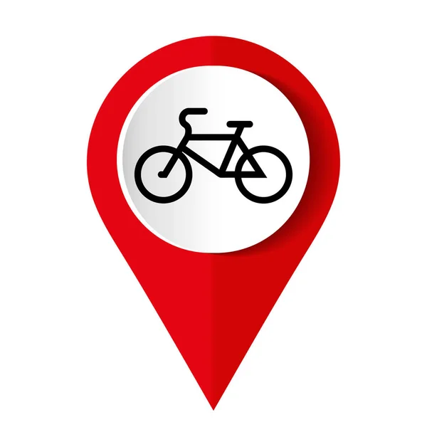 Icona bici su sfondo bianco. Illustrazione vettoriale . — Vettoriale Stock