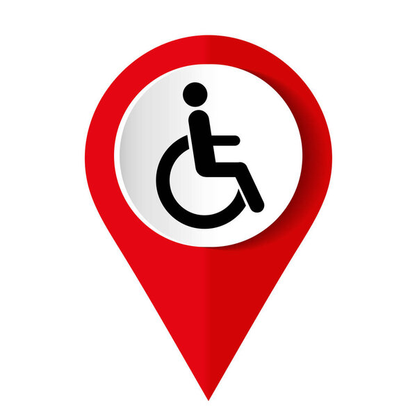 Disabled sign on white background. Vector illustration.