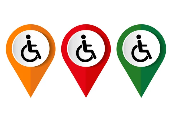 Disabled Sign White Background Vector Illustration — Stockvector